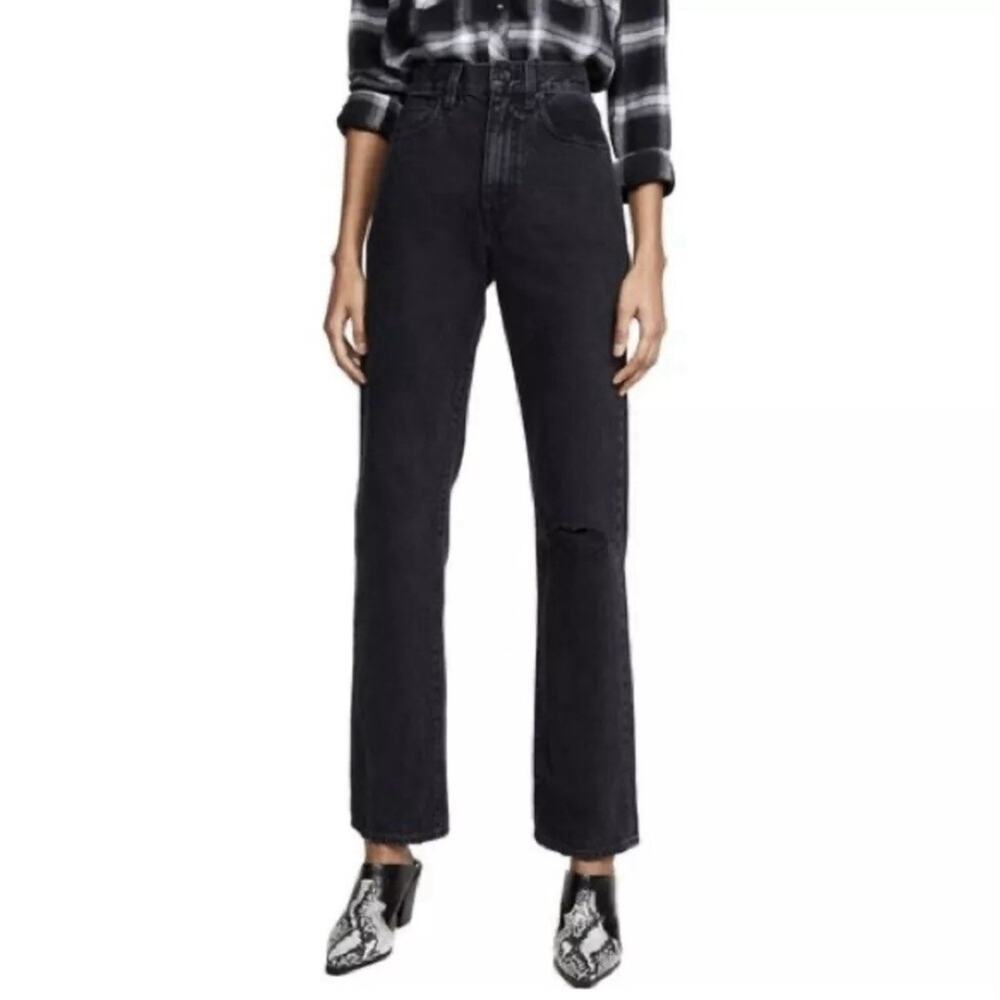 Slvrlake London Black‎ Denim Straight Leg Jeans Size 29